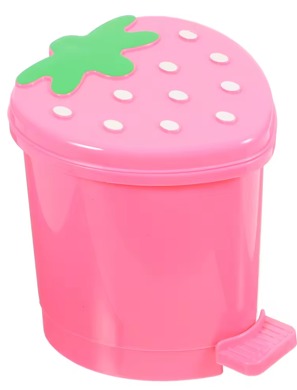Cute Mini Covered Sealed Trash Can, Strawberry Pop-Up Mini Trash Bin, Household Desktop Waste Storage Bin