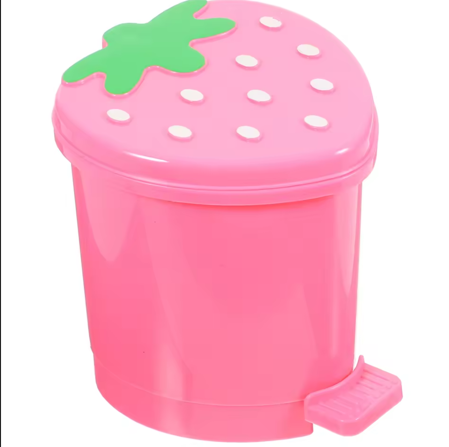 Cute Mini Covered Sealed Trash Can, Strawberry Pop-Up Mini Trash Bin, Household Desktop Waste Storage Bin